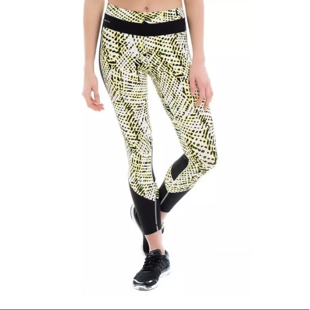 Lole Eden Yellow Leggings Cropped Mesh Small